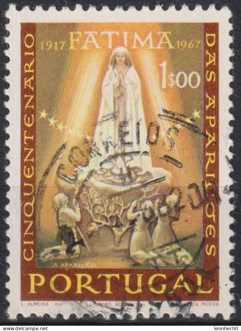 1967 Portugal ° Mi:PT 1029, Sn:PT 997, Yt:PT 1010, Apparition Of Fatima With Children Praying - Usado