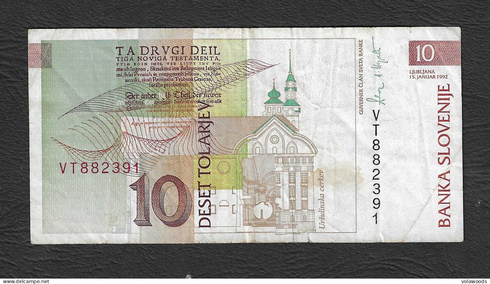 Slovenia - Banconota Circolata Da 10 Talleri P-11a - 1992 #19 - Eslovenia
