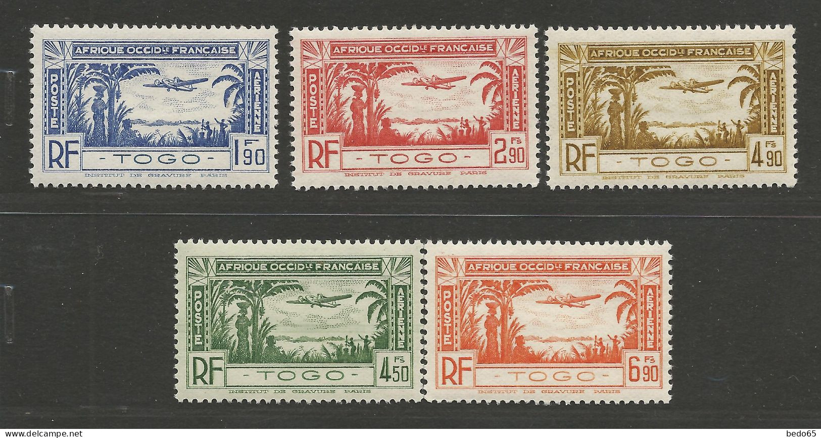 TOGO PA N° 1 à 5  NEUF** SANS CHARNIERE / Hingeless / MNH - Sonstige & Ohne Zuordnung