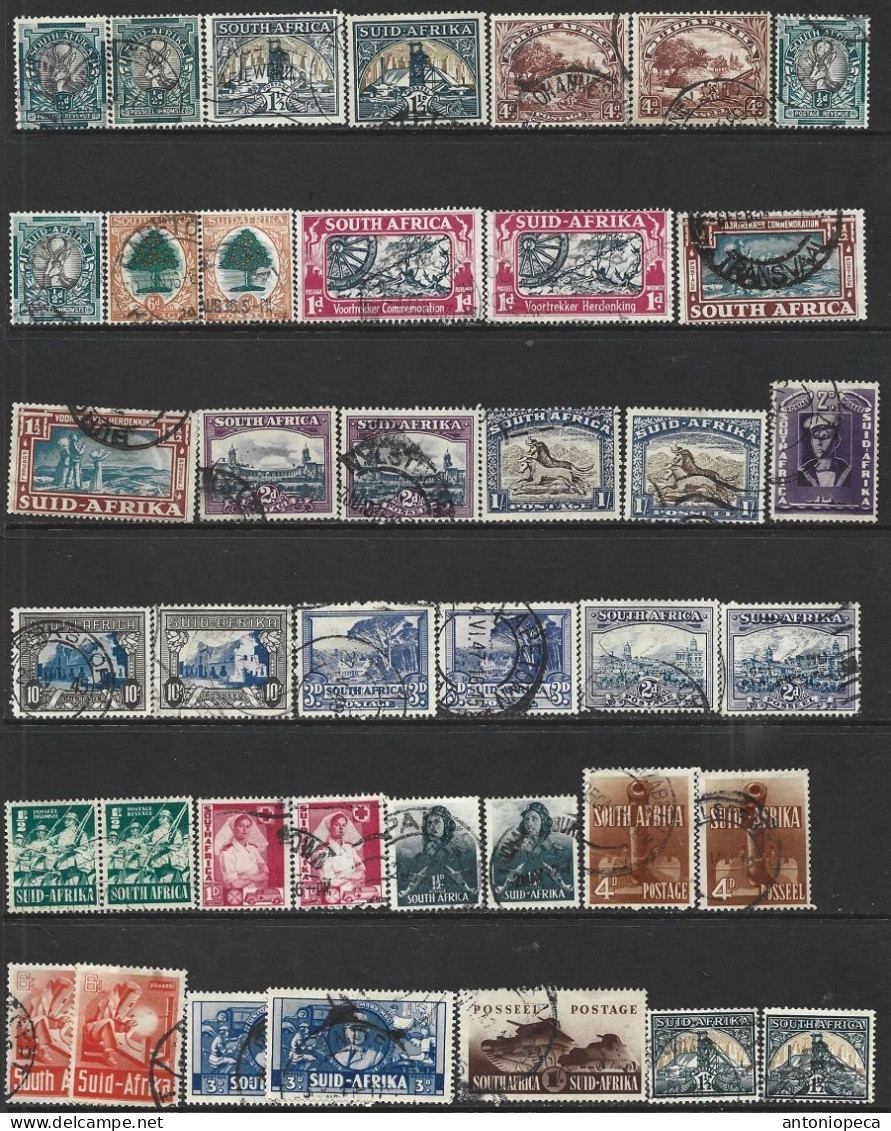 COLLECTION LOT  SOUTH AFRICA 40 STAMPS 1935+ - Lots & Serien