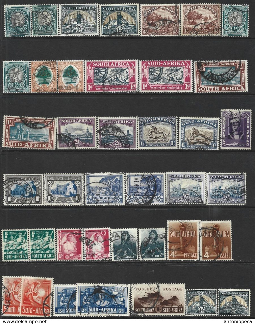 COLLECTION LOT  SOUTH AFRICA 40 STAMPS 1935+ - Verzamelingen & Reeksen