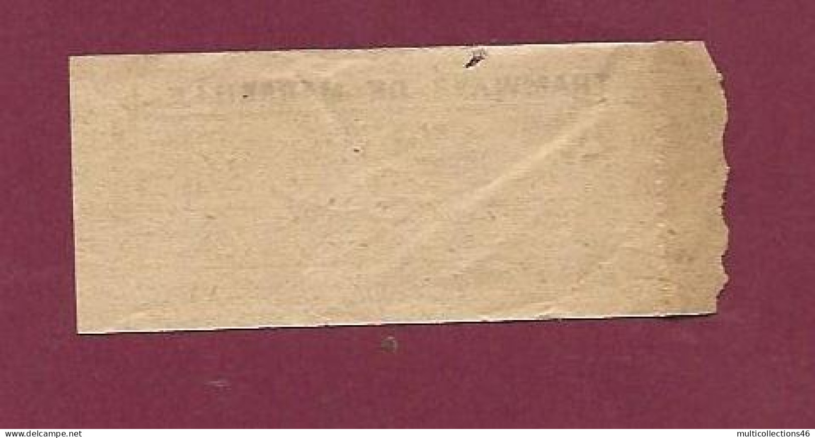 180124A - TICKET Billet TRAMWAYS De MARSEILLE 70c N°47058 - Europe