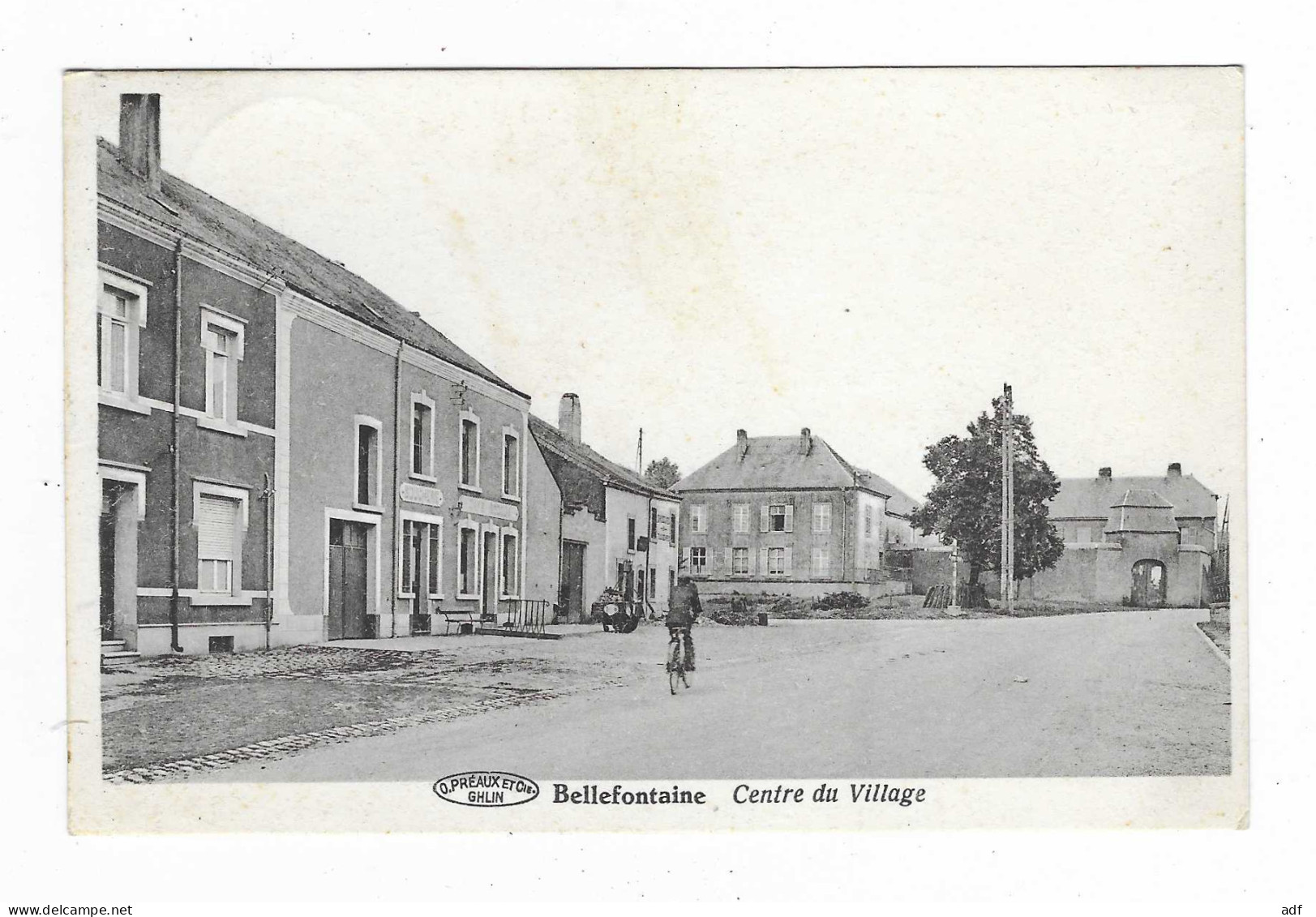 CPA BELLEFONTAINE, LE CENTRE DU VILLAGE, BOUCHERIE, TINTIGNY, BELGIQUE - Tintigny