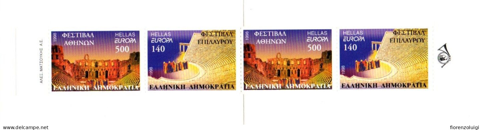 EUROPA CEPT 1998 GIRO COMPLETO LIBRETTI / BOOKLETS MNH**