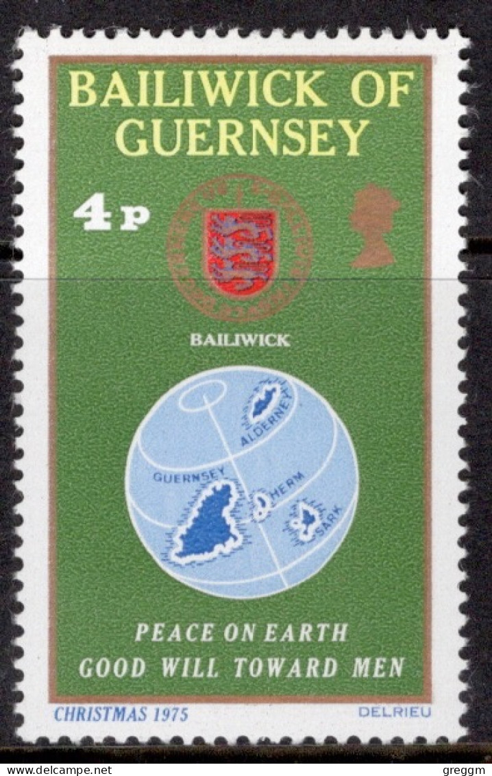 Guernsey 1975  Single Christmas Stamp In Unmounted Mint - Guernsey