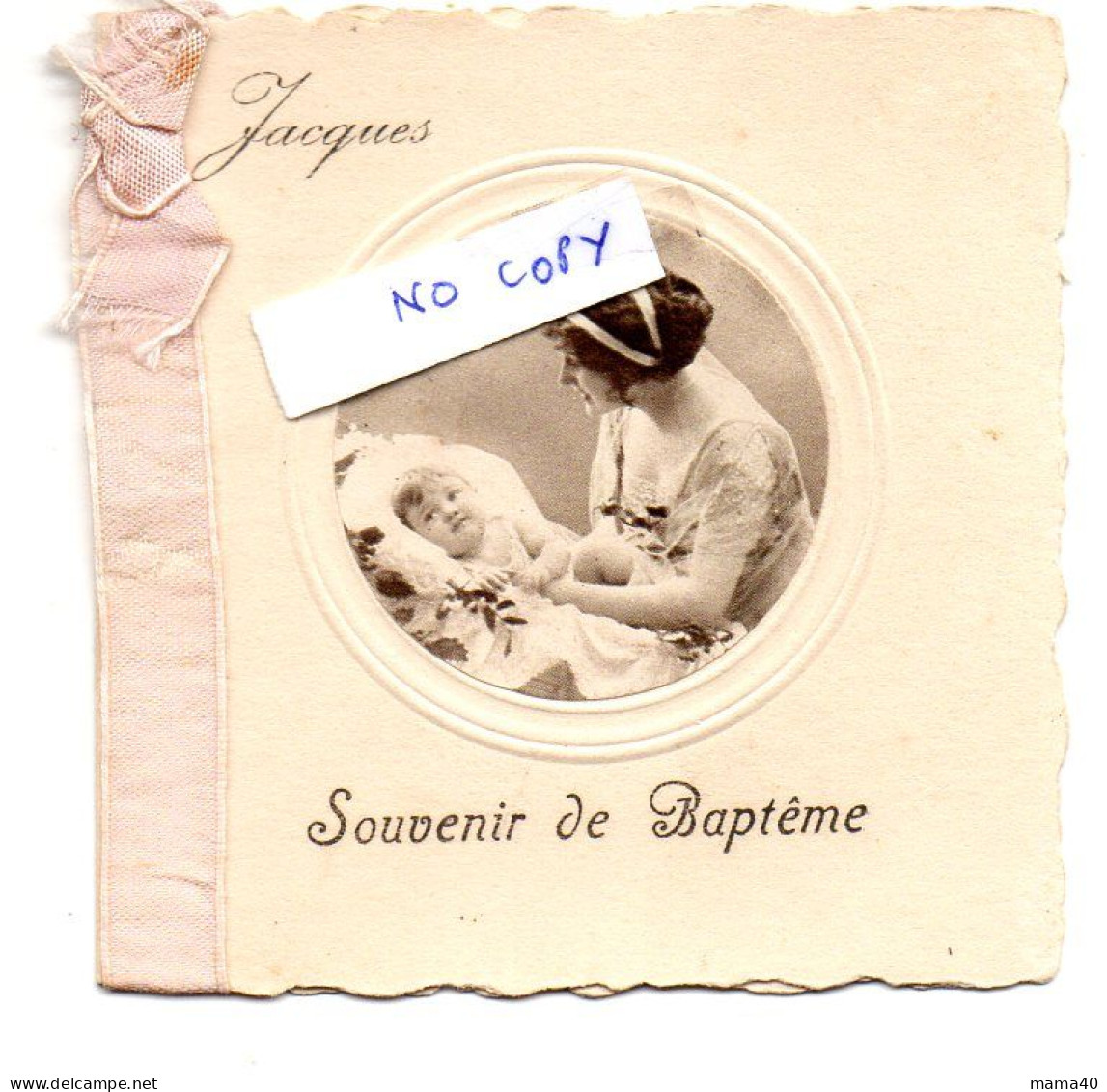 FAIRE PART DE BAPTEME DE 1930 - BELGIQUE - MONTIGNIES-NEUVILLE - Birth & Baptism