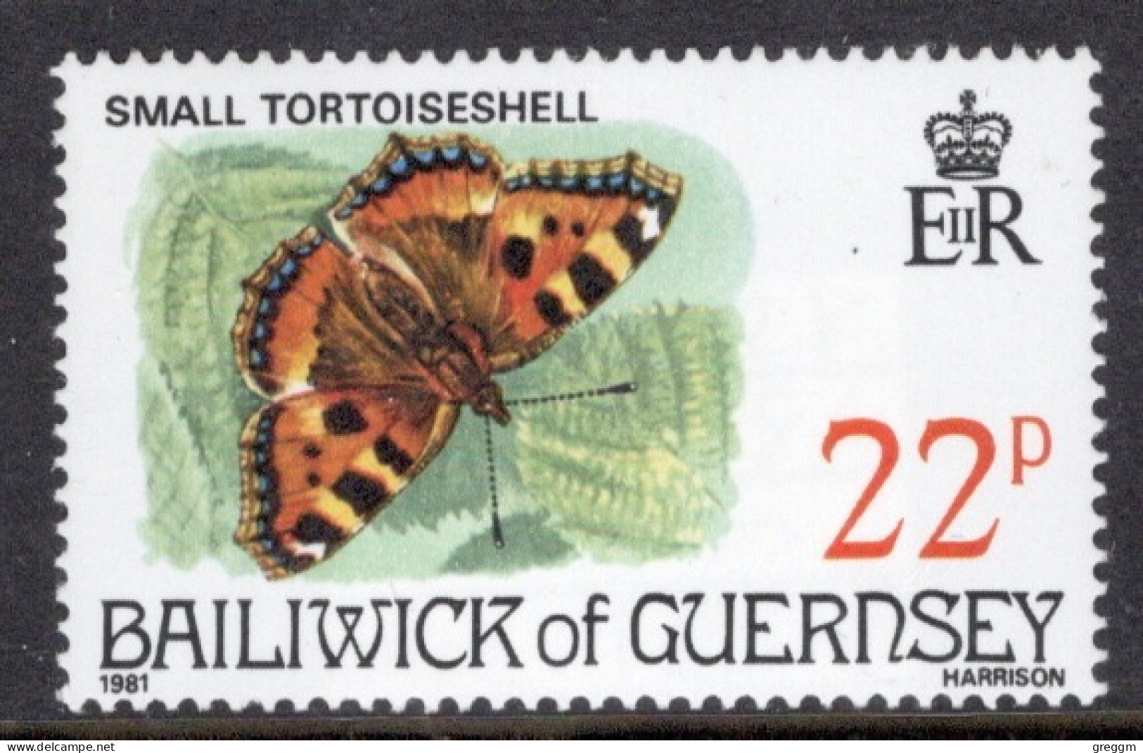 Guernsey 1981  Single Stamp Butterflies In Unmounted Mint - Guernsey