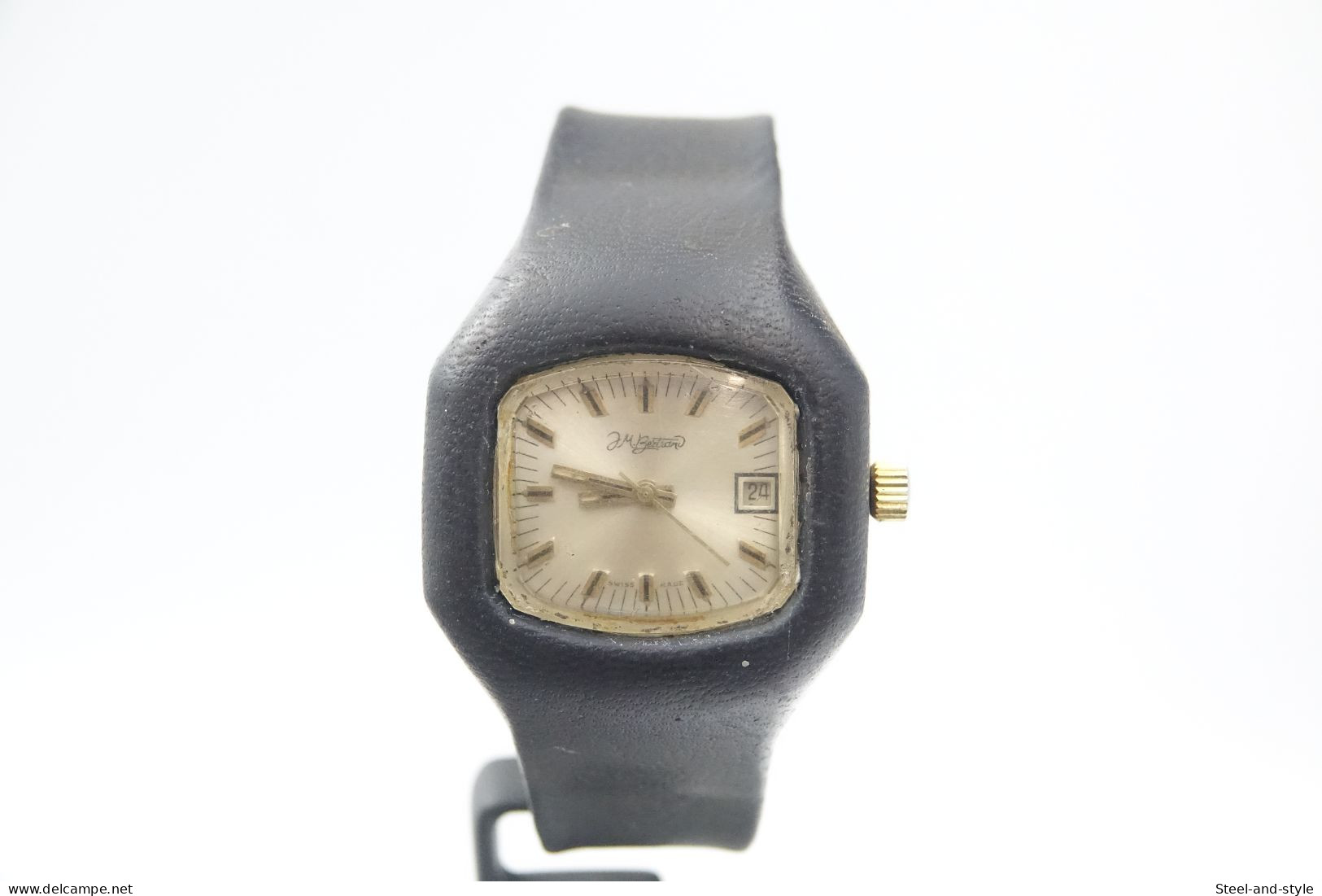 Watches : J.M. BERTRAND POLYAMIDE HAND WIND FASHION - 1970's  - Original - Swiss Made - Running - Excelent Condition - Watches: Modern