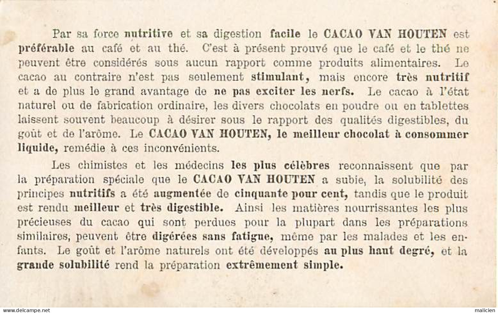 Chromos.-ref-chB597- Chocolat Van Houten - Chiens Humanisés Buvant Leur Tasse De Chocolat - - Van Houten