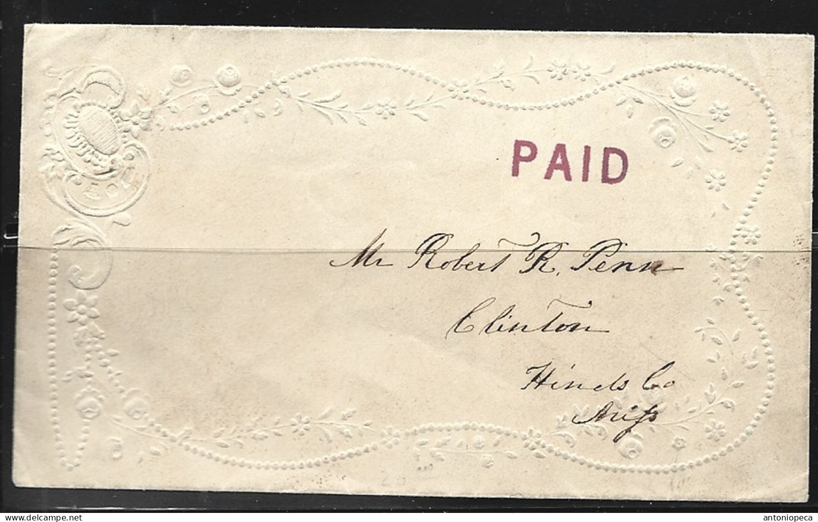 USA EMBOSSED LITTLE COVER - …-1845 Voorfilatelie