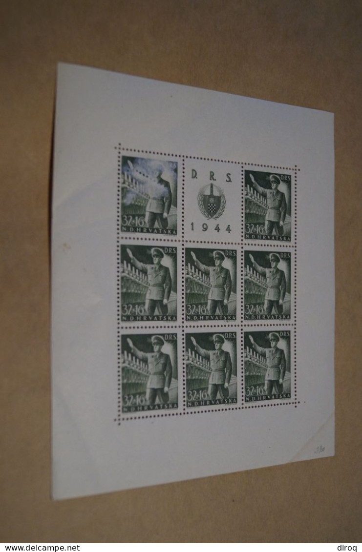 CROATIA - HRVATSKA - NDH - D.R.S.,guerre 40-45,occupation Allemande,32 + 16 - Unused Stamps
