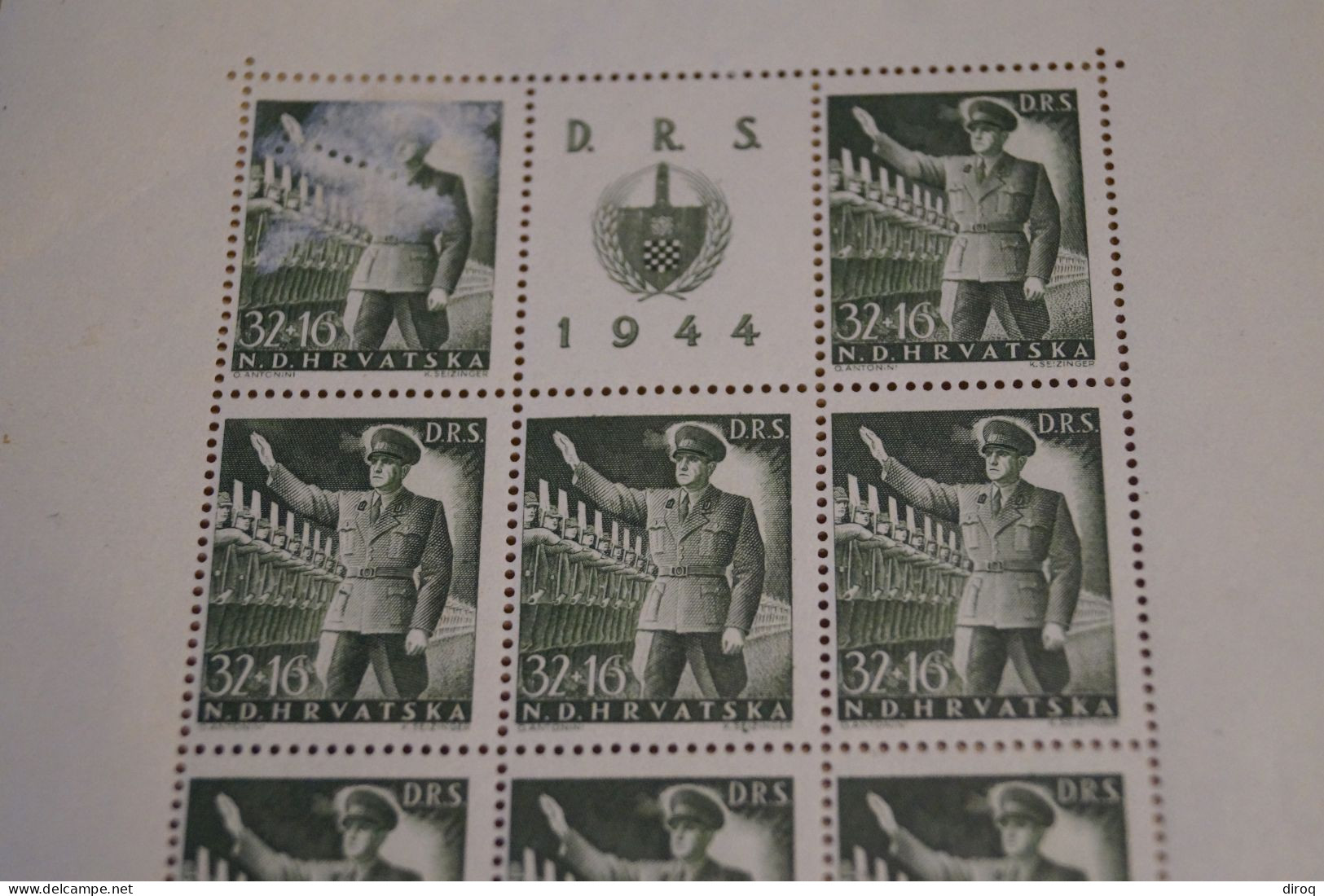 CROATIA - HRVATSKA - NDH - D.R.S.,guerre 40-45,occupation Allemande,32 + 16 - Unused Stamps