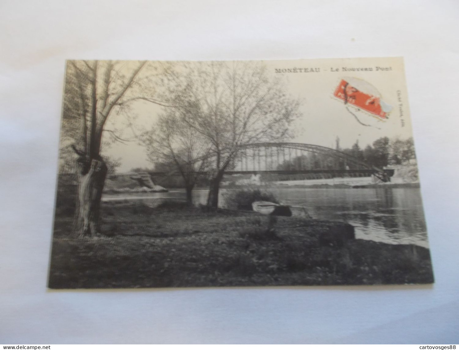 MONETEAU ( 89 Yonne ) LE NOUVEAU PONT  BARQUE - Moneteau