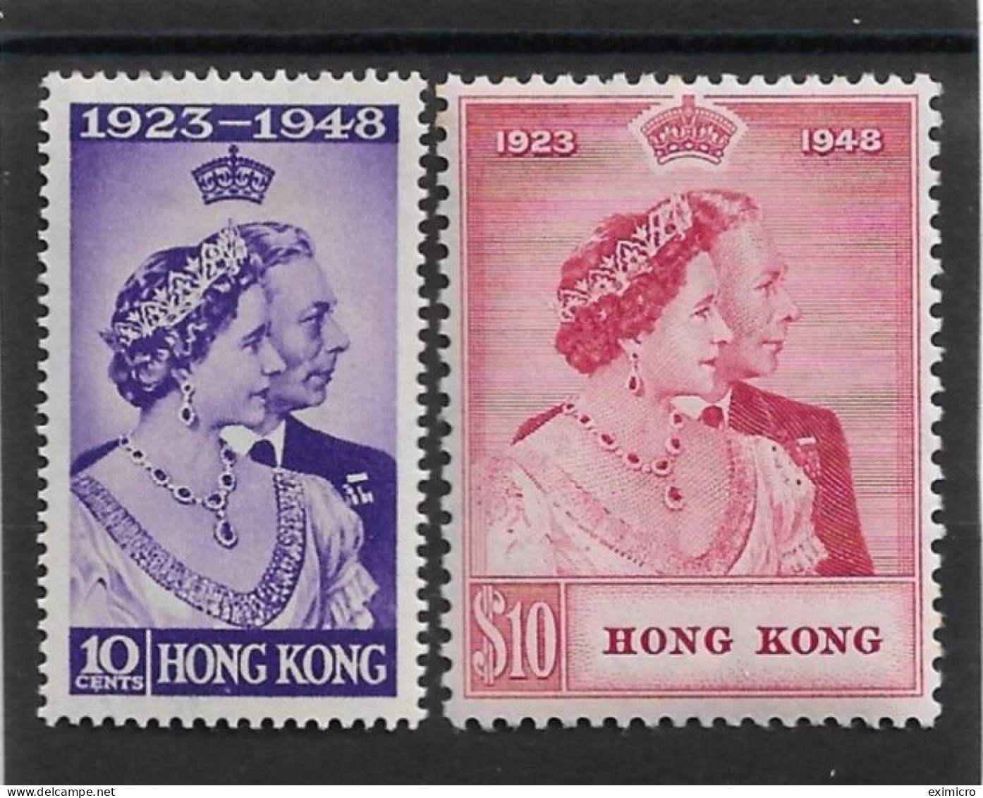 HONG KONG 1948 SILVER WEDDING SET LIGHTLY MOUNTED MINT Cat £278+ - Neufs