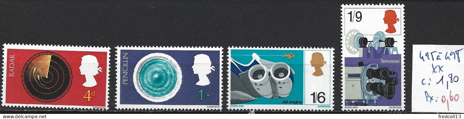 GRANDE-BRETAGNE 495 à 98 ** Côte 1.80 € - Unused Stamps