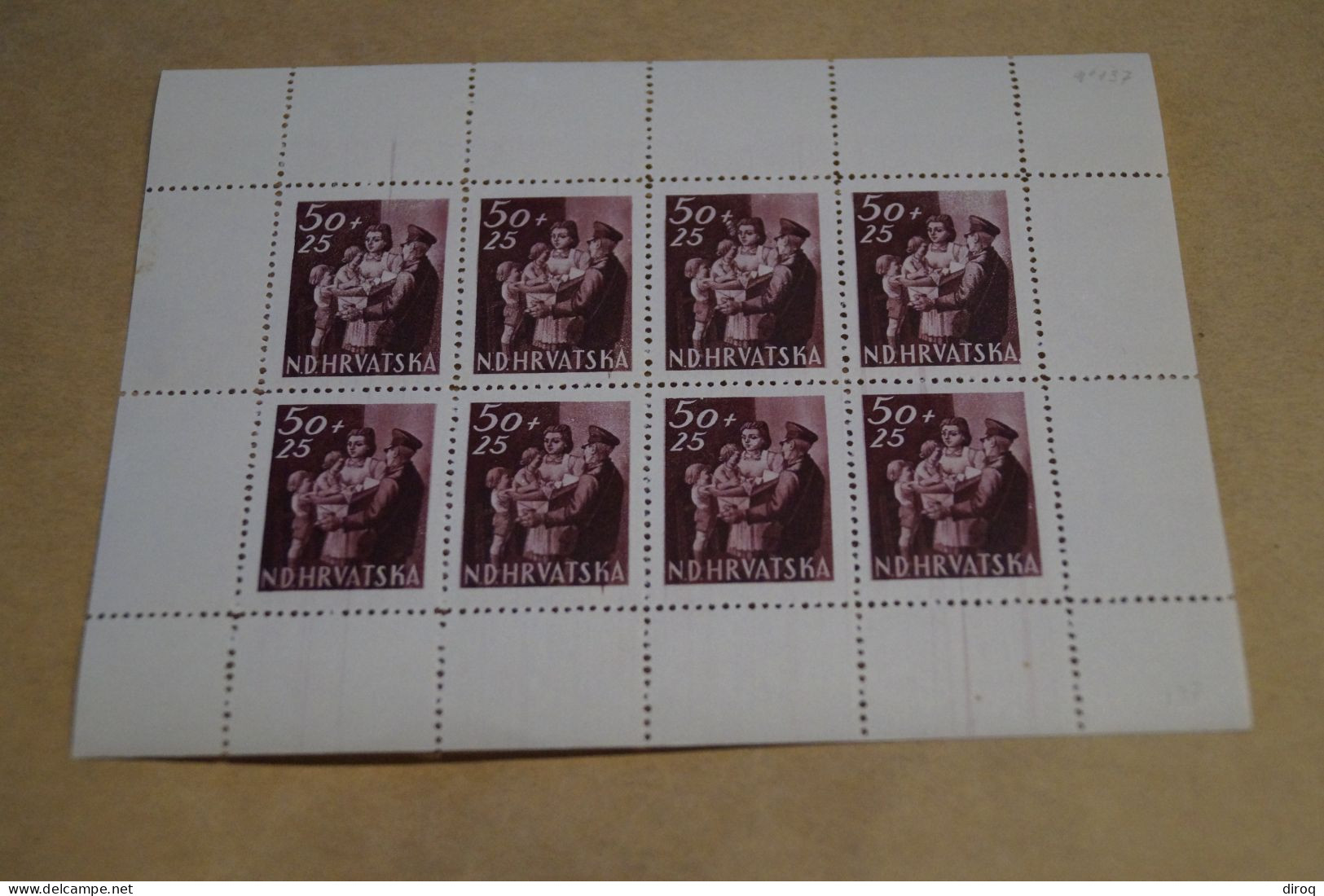 CROATIA - HRVATSKA - NDH - D.R.S.,guerre 40-45,occupation Allemande,50 + 25,NEUF - Unused Stamps