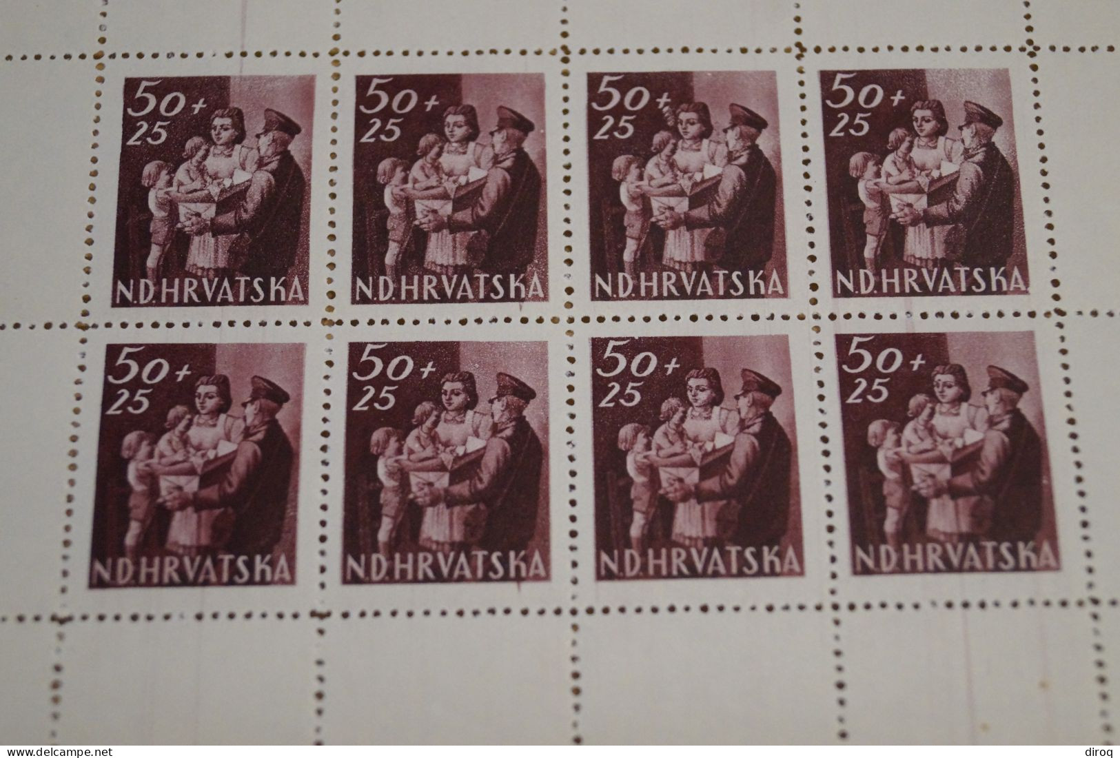 CROATIA - HRVATSKA - NDH - D.R.S.,guerre 40-45,occupation Allemande,50 + 25,NEUF - Unused Stamps