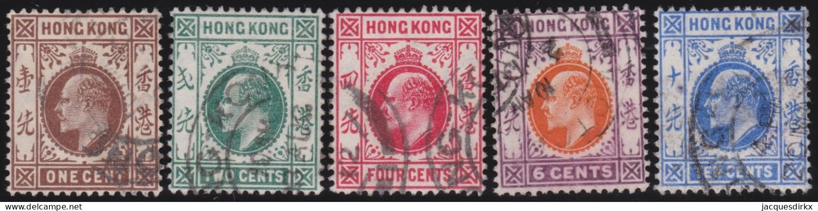 Hong Kong        .   SG    .   91/95     .   Wmk  Multiple Crown  CA      .    O      .   Cancelled - Gebraucht