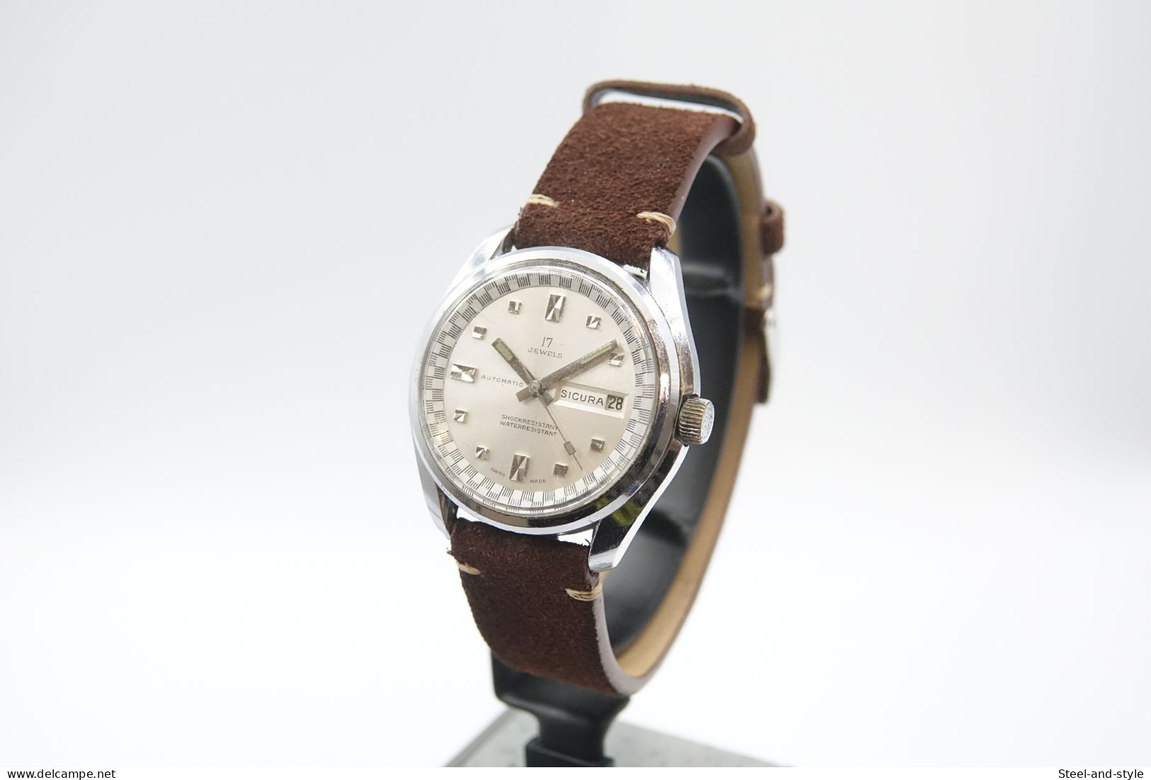 Watches :  SICURA BY BREITLING  AUTOMATIC BIG SIZE - Original - Running - 1970's - Excelent Condition - Designeruhren