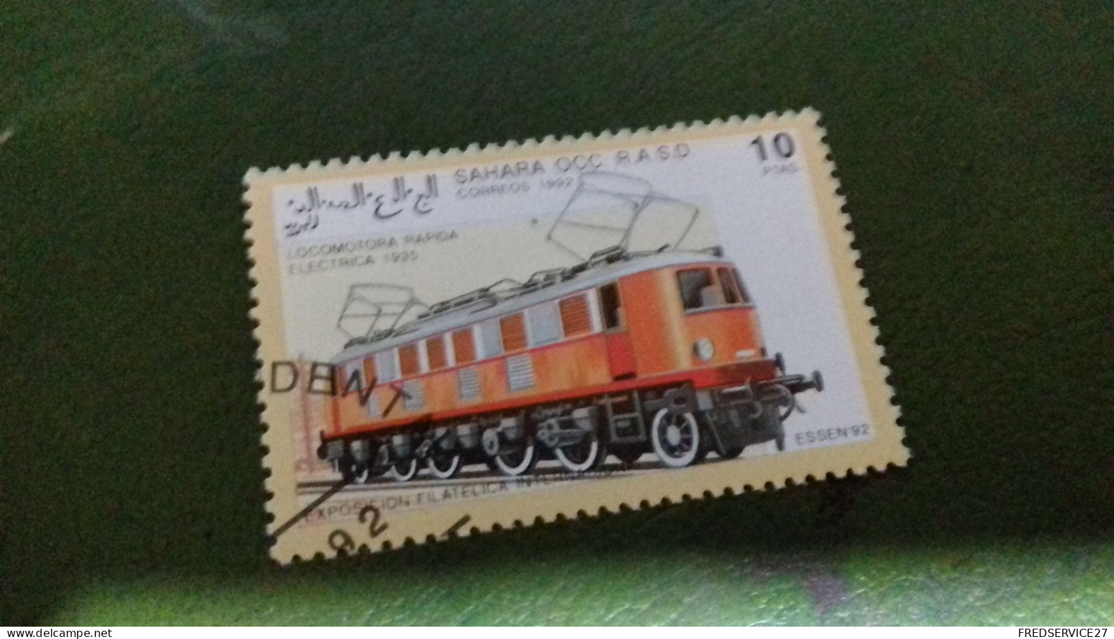 TIMBRE  SAHARA OCC R A S D 1992 TRAIN - Altri - Africa