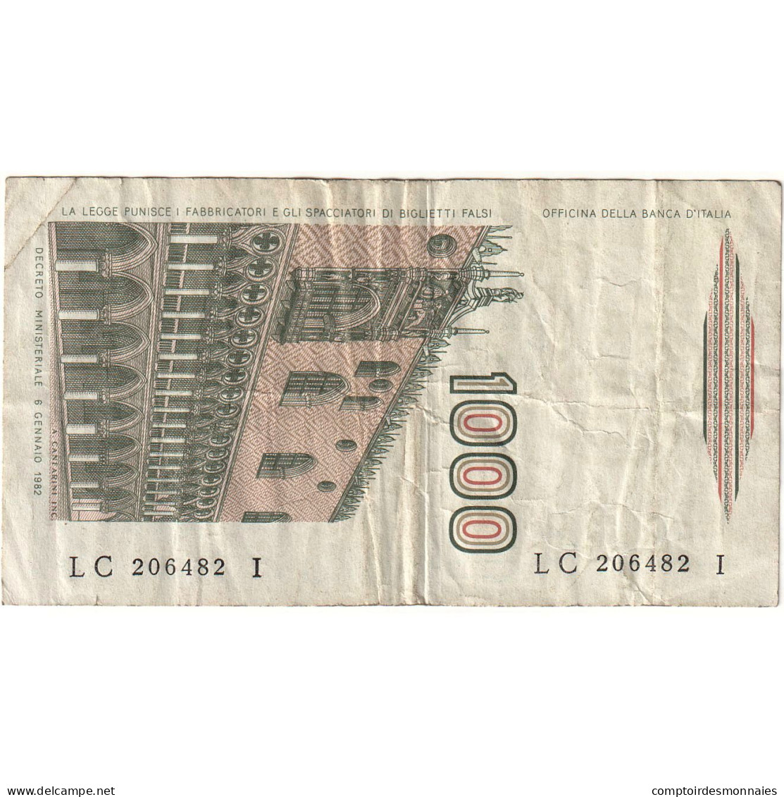 Italie, 1000 Lire, 1982, 1982-06-01, KM:109b, TTB - 2000 Lire