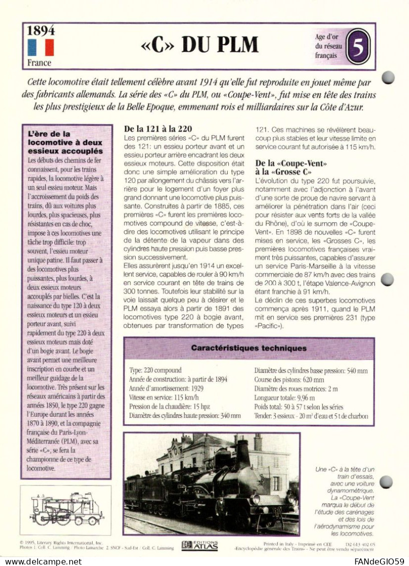 Fiches Illustrées    TRAIN  / ATLAS    / 3 PHOTO - Other & Unclassified