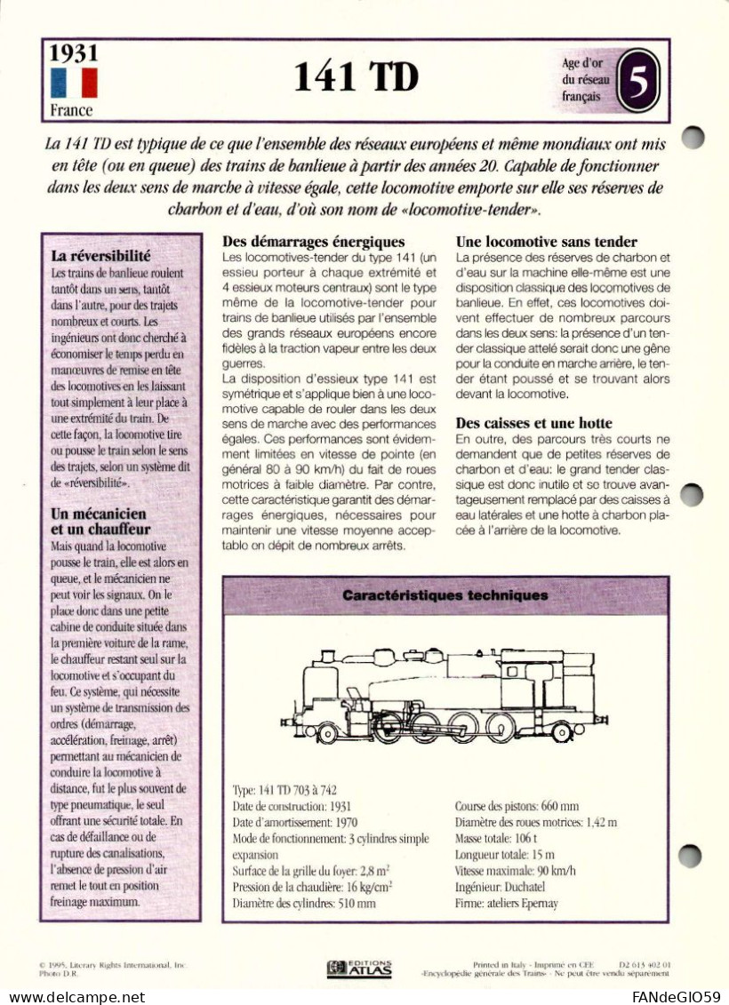 Fiches Illustrées    TRAIN  / ATLAS    / 3 PHOTO - Other & Unclassified