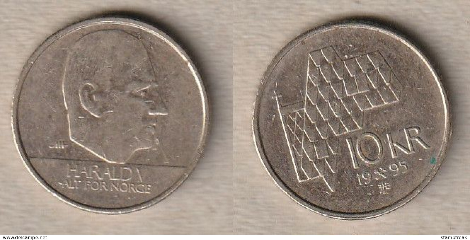 00322) Norwegen, 10 Kronen 1995 - Norwegen