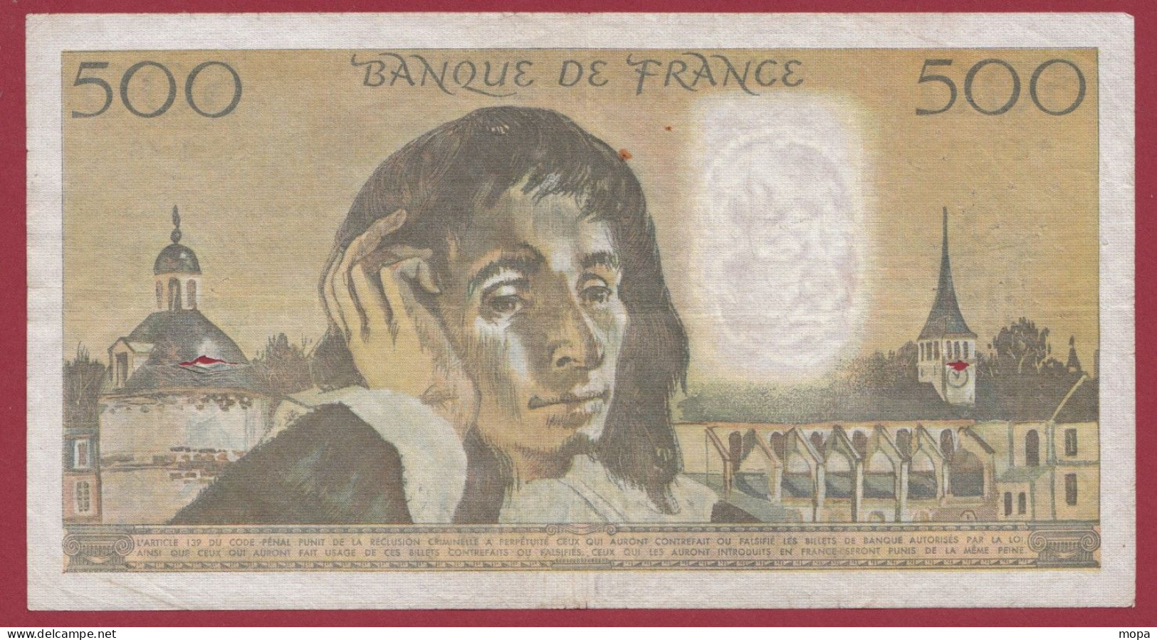 500 Francs "Pascal"- Du 05/12/1974.C--ALPH .F.46-----dans L 'état-- (941) - 500 F 1968-1993 ''Pascal''