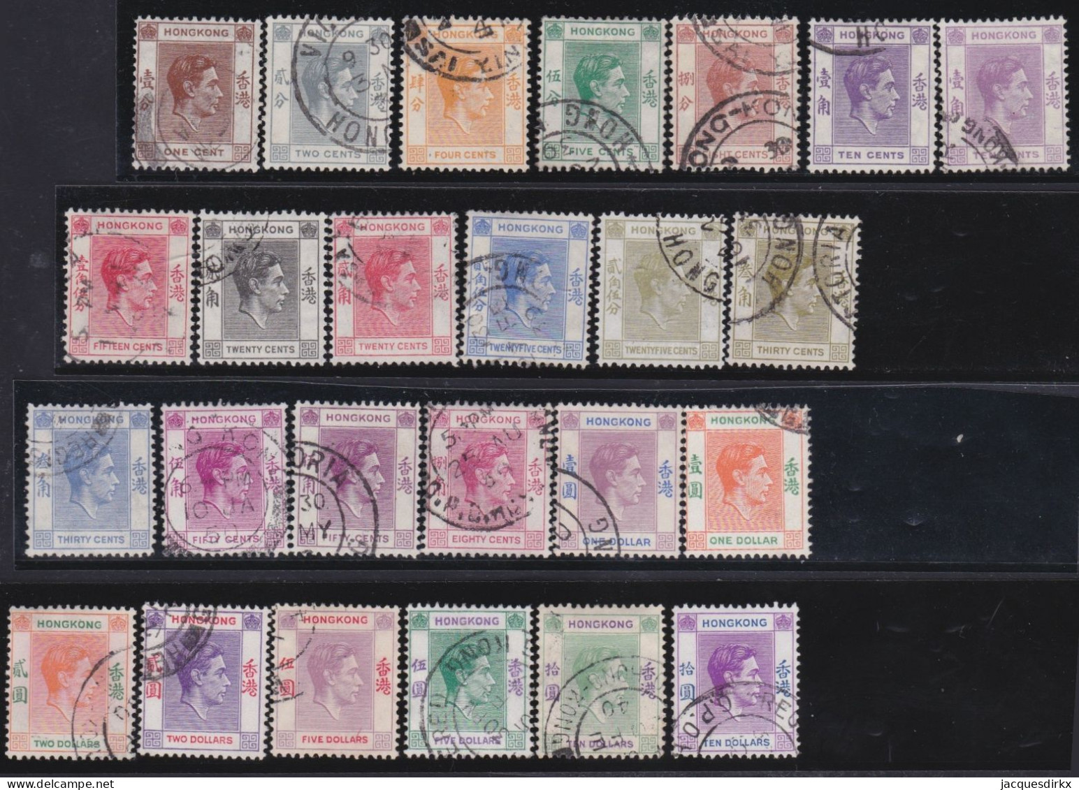 Hong Kong        .   SG    .  140/162    .    O      .   Cancelled - Used Stamps