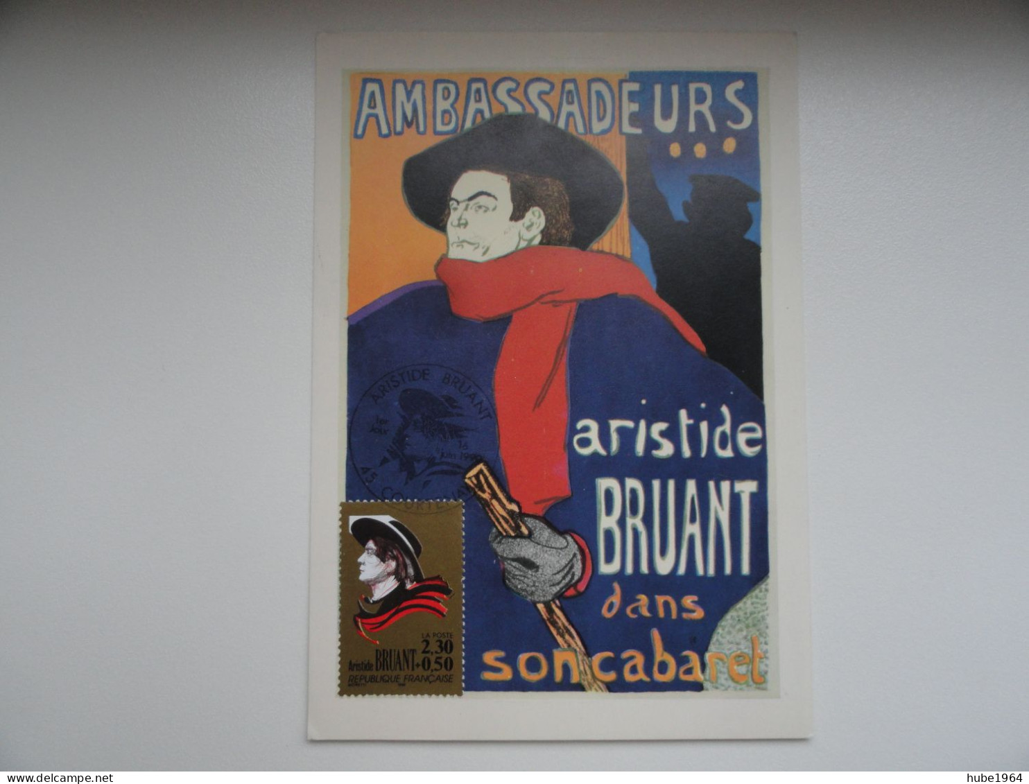 CARTE MAXIMUM CARD ARISTIDE BRUANT  FRANCE - Cantantes