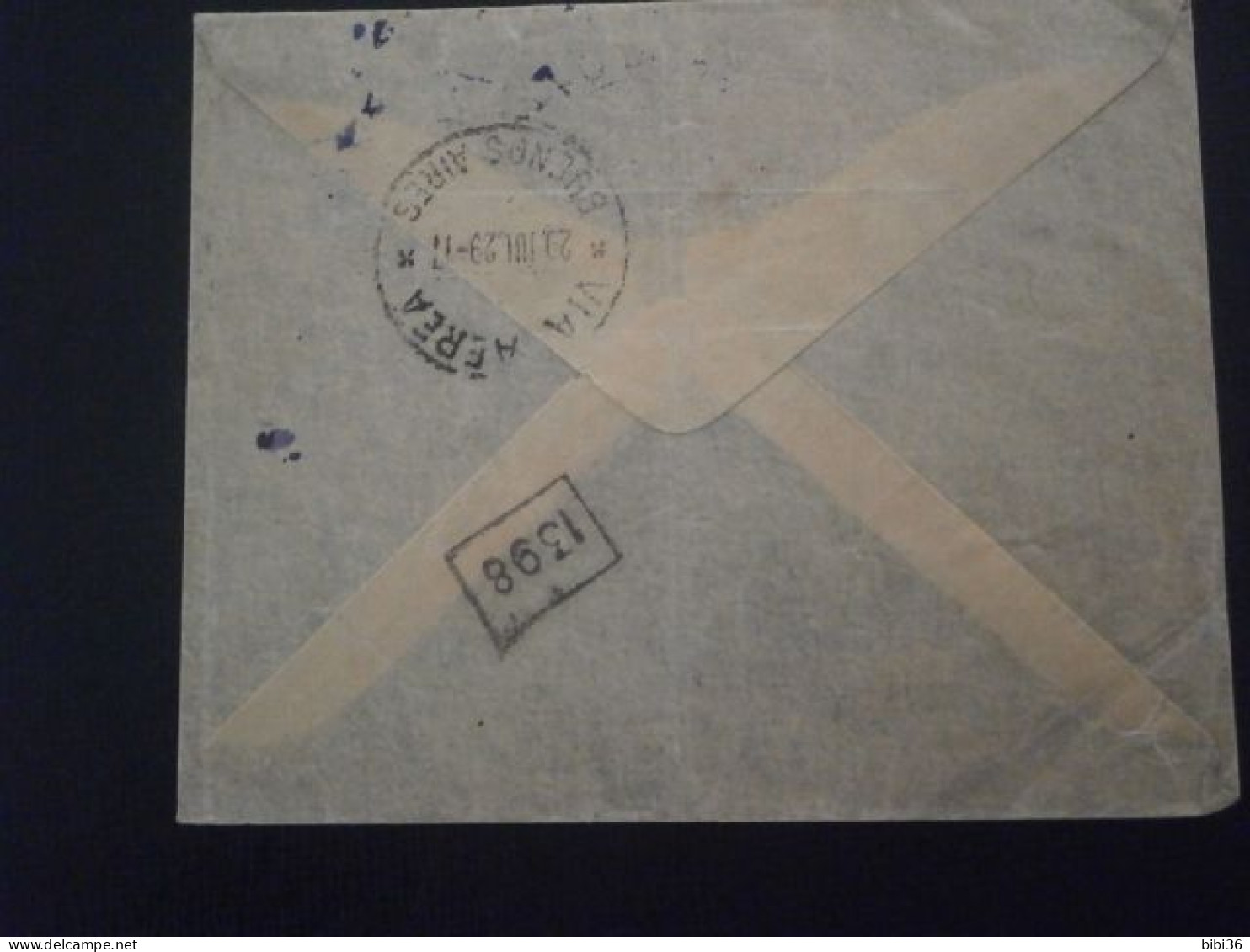 BRESIL BRAZIL LETTRE ENVELOPPE COURRIER AVION PLANE AEROPOSTAL LIGNE LINHAS CGA  RIO JANEIRO BUENOS AIRES - Luchtpost (private Maatschappijen)