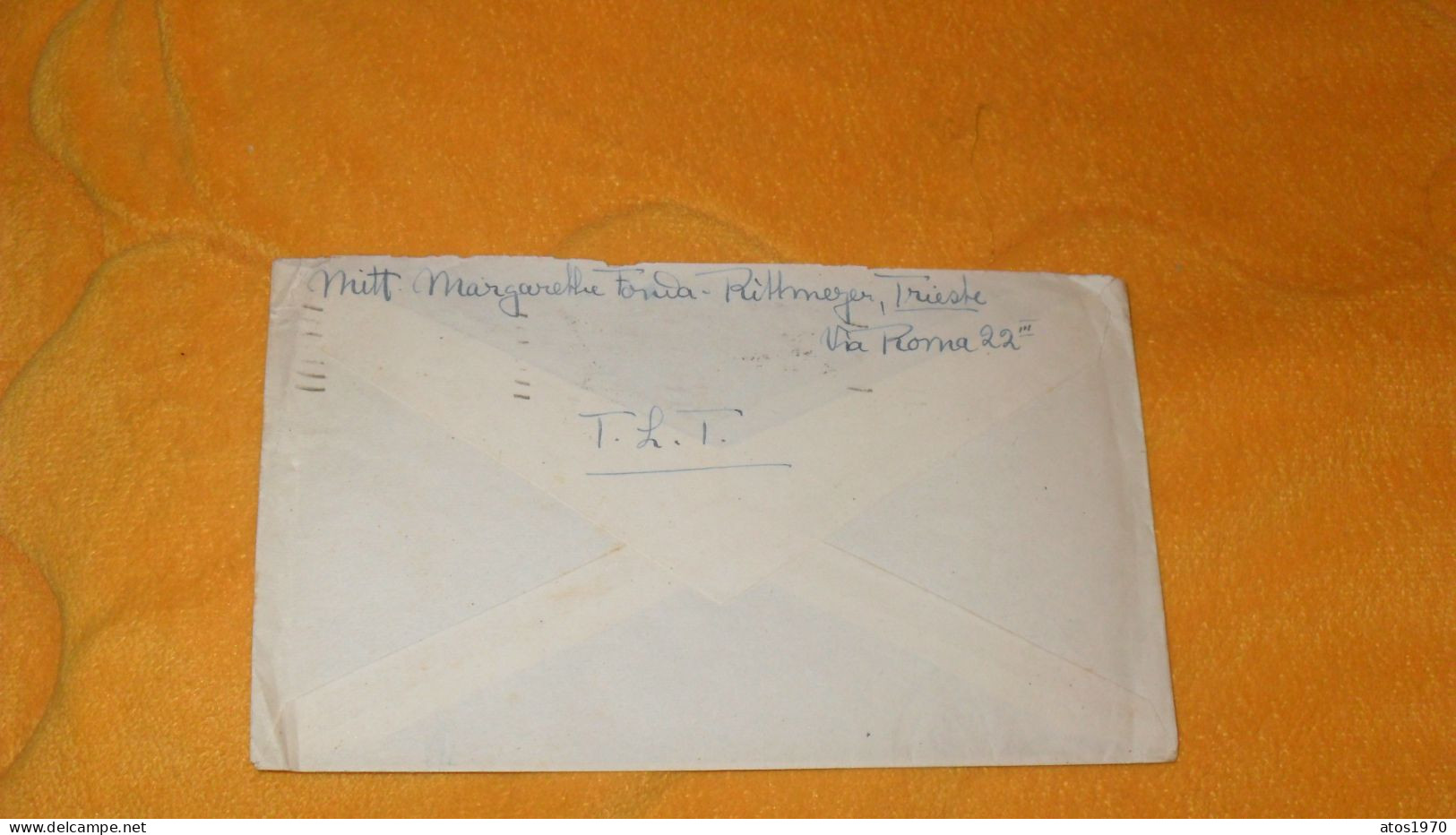 ENVELOPPE ANCIENNE DE 1947../ GERMANIA - BRITISCHE ZONE..CACHETS TRIESTE ARRIVIE PARTENZE + TIMBRES X2 SURCHARGE AMB FTT - Marcophilia