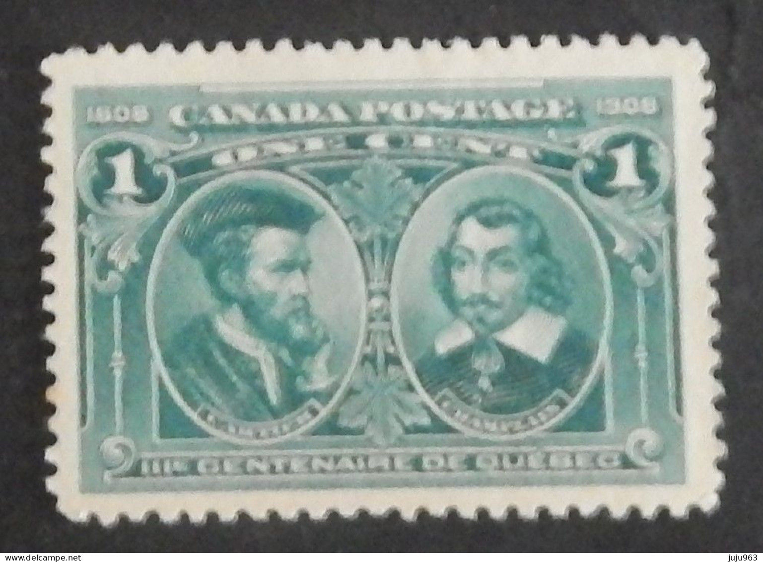 CANADA YT 86 NEUF(*)MNG "CARTIER ET CHAMPLAIN"  ANNÉE 1908 - Neufs