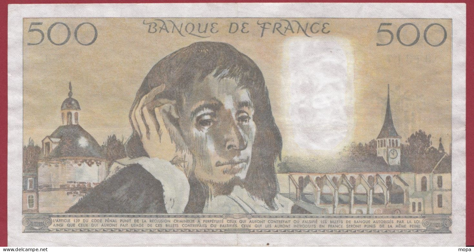 500 Francs "Pascal"- Du 08/01/1987.J--ALPH .V.253-----dans L 'état-- (954) - 500 F 1968-1993 ''Pascal''