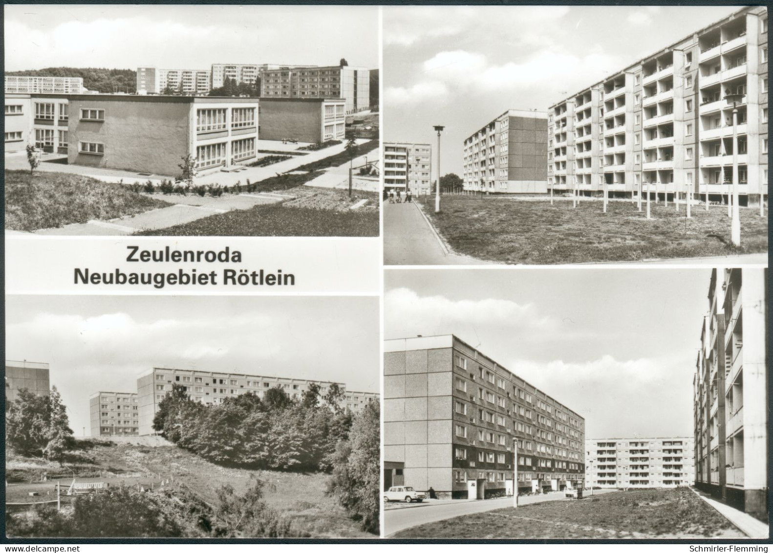 Postkarte Zeulenoda -Neubaugebiet Rötlein, S/w, 1981, Ungelaufen, I/II - Zeulenroda