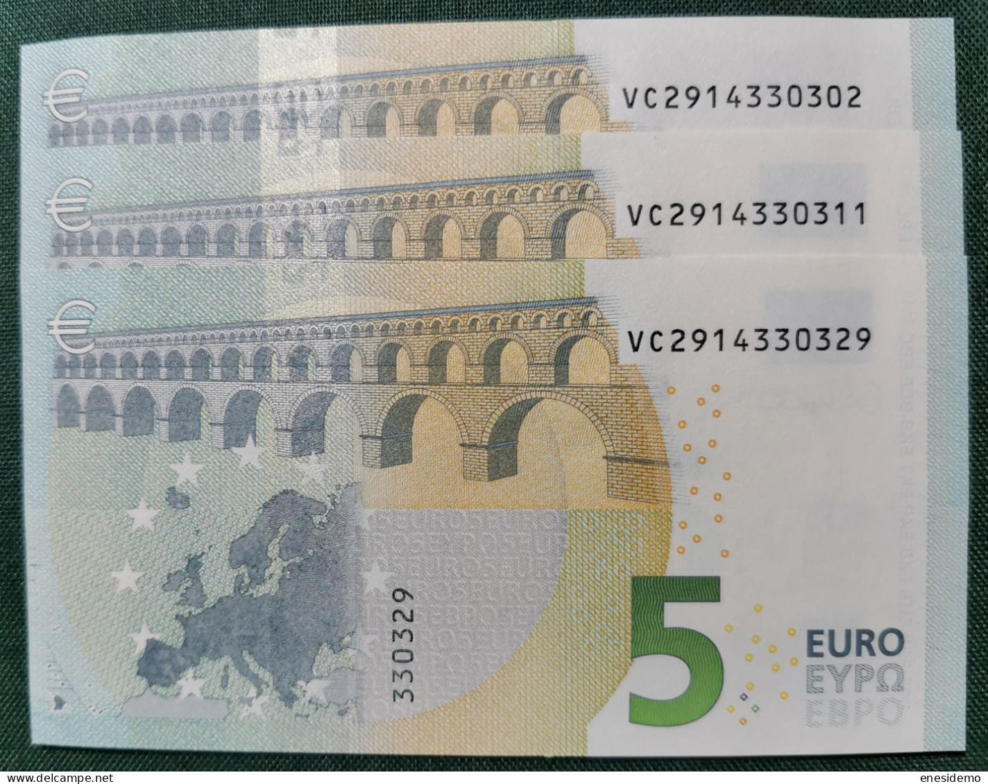 5 EURO SPAIN 2013 LAGARDE V015J6 VC LAST POSITION CORRELATIVE TRIO SC FDS UNCIRCULATED PERFECT - 5 Euro