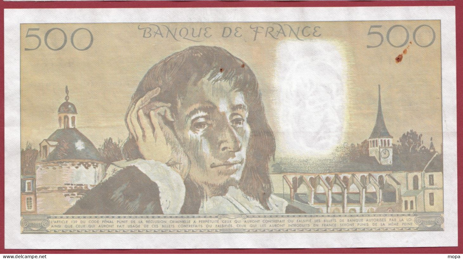 500 Francs "Pascal"- Du 03/03/1988.G--ALPH .Q.276-----dans L 'état-- (956) - 500 F 1968-1993 ''Pascal''