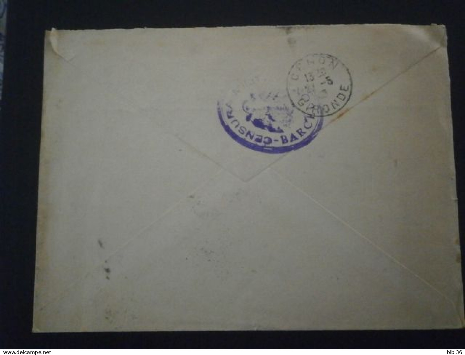 ESPAGNE ESPAGNA LETTRE ENVELOPPE COURRIER LETTER COVER VICADO CENSURA MILITAR CENSURE MILITAIRE BARCELONE BARCELONA - Sonstige & Ohne Zuordnung