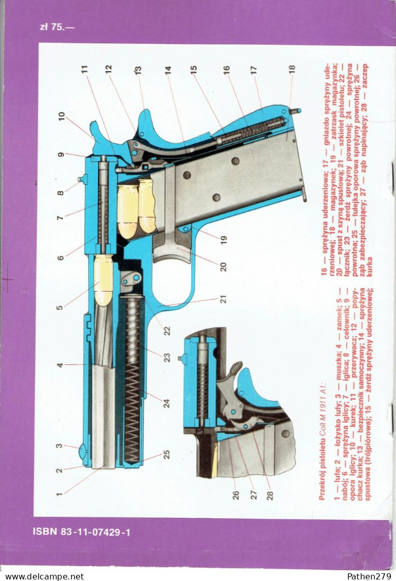 Typy Broni I Uzbrojenia N° 115 - Revue Polonaise D'armes Et Armements - Pistolet Semi-automatique Colt - 1987 - Autres & Non Classés