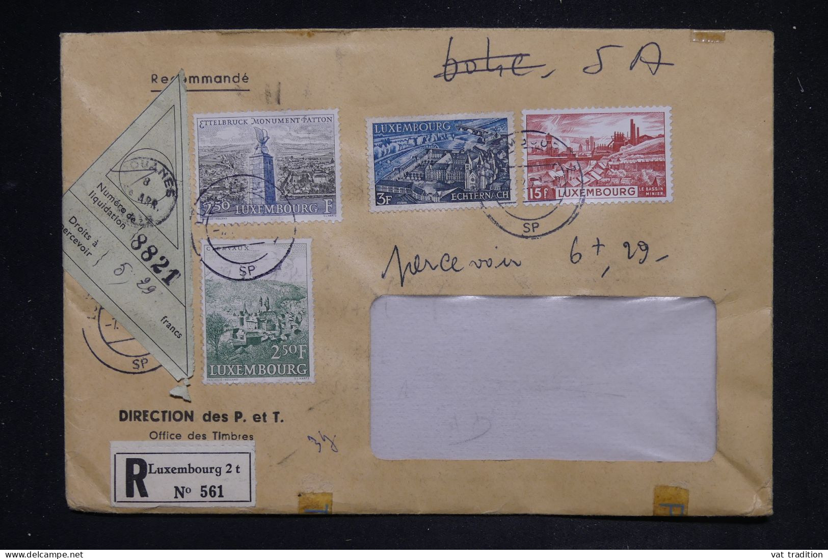 LUXEMBOURG - Enveloppe En Recommandé De Luxembourg Pour Paris En 1970  - L 149777 - Covers & Documents