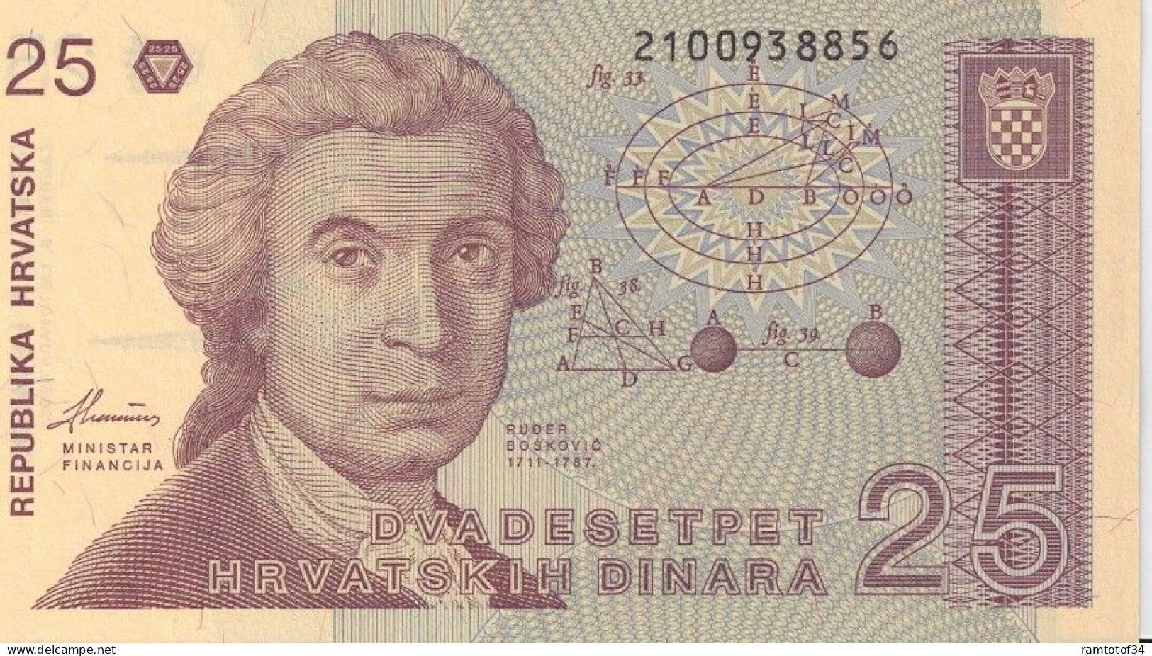 CROATIE - 25 Dinar 1991 - UNC - Kroatien