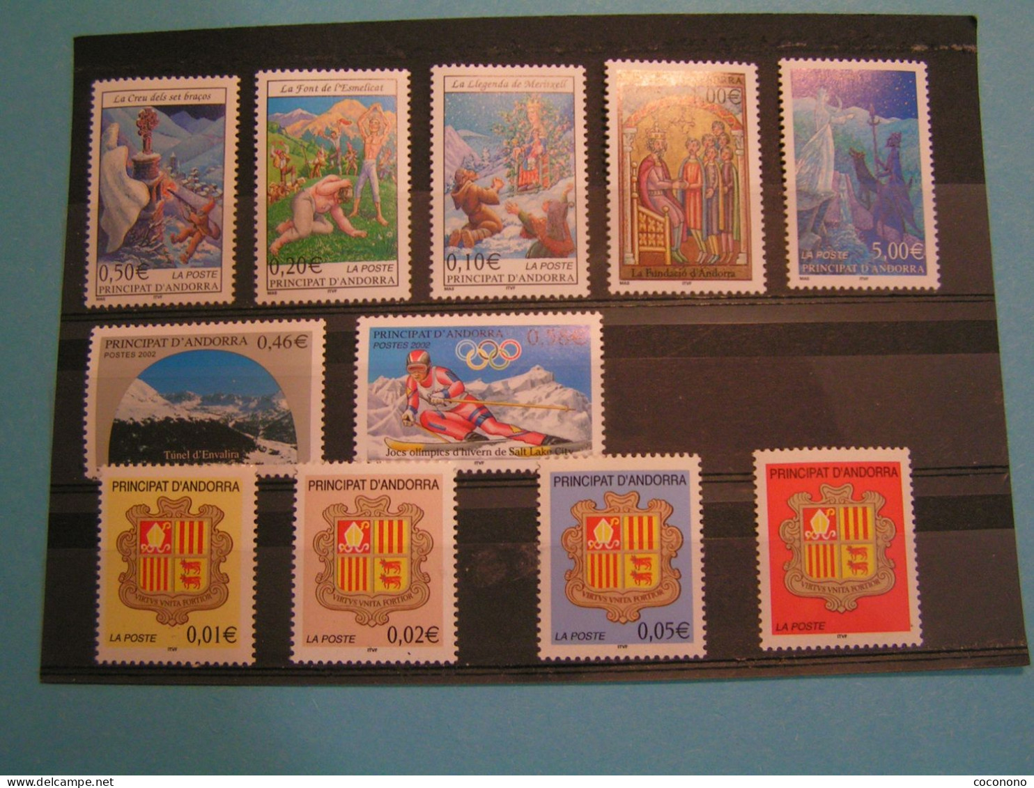 Timbres Andorre Français - Année Complète 2002  - 20 Timbres - Neufs