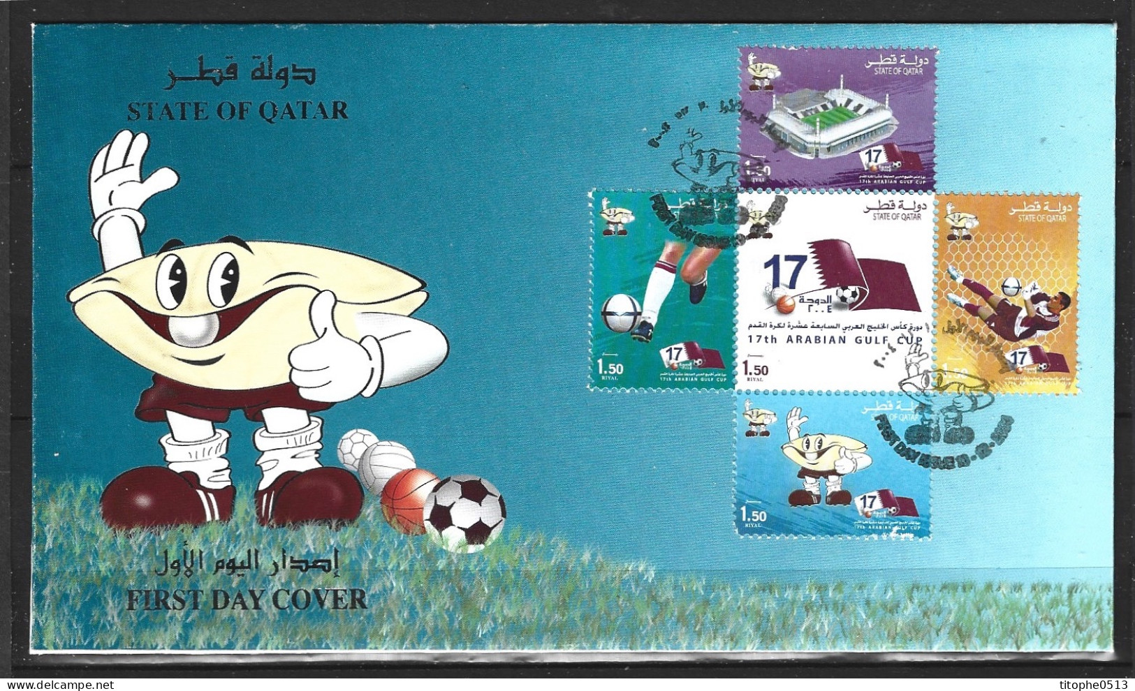 QATAR. N°865-9 De 2004 Sur Enveloppe 1er Jour (FDC). Coupe Du Golf Arabe. - Qatar