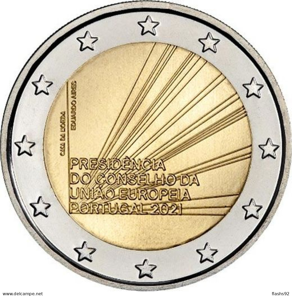 2 Euro Commemorative Portugal 2021 Présidence De L'UE UNC - Portogallo