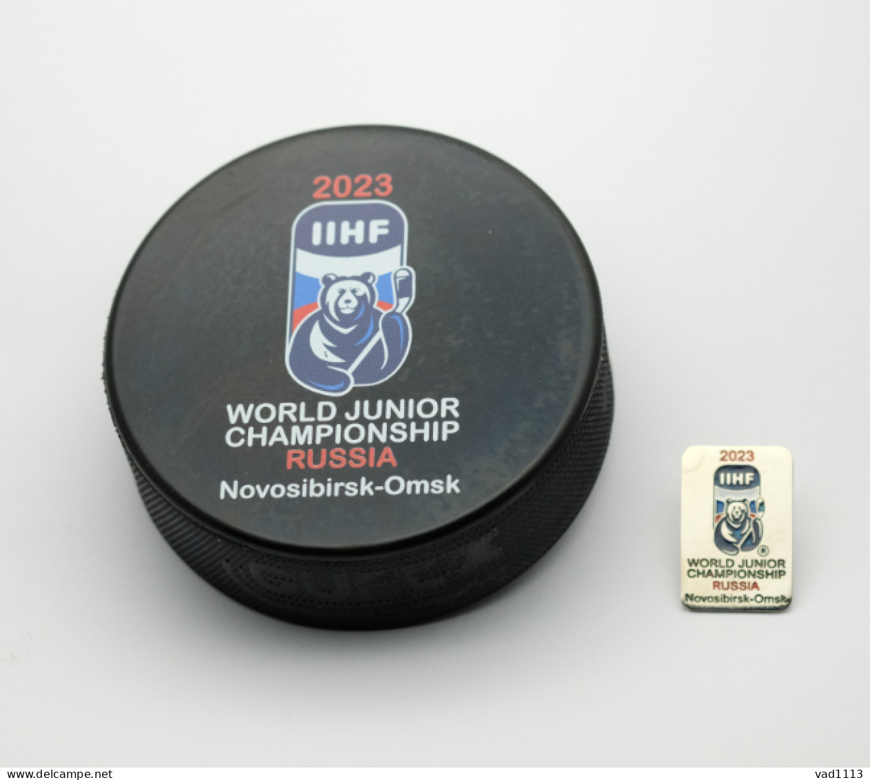 Official Souvenir Puck From The Presentation Of The Logo World Cup 2023 U20 Russia - CANCELED - Autres & Non Classés