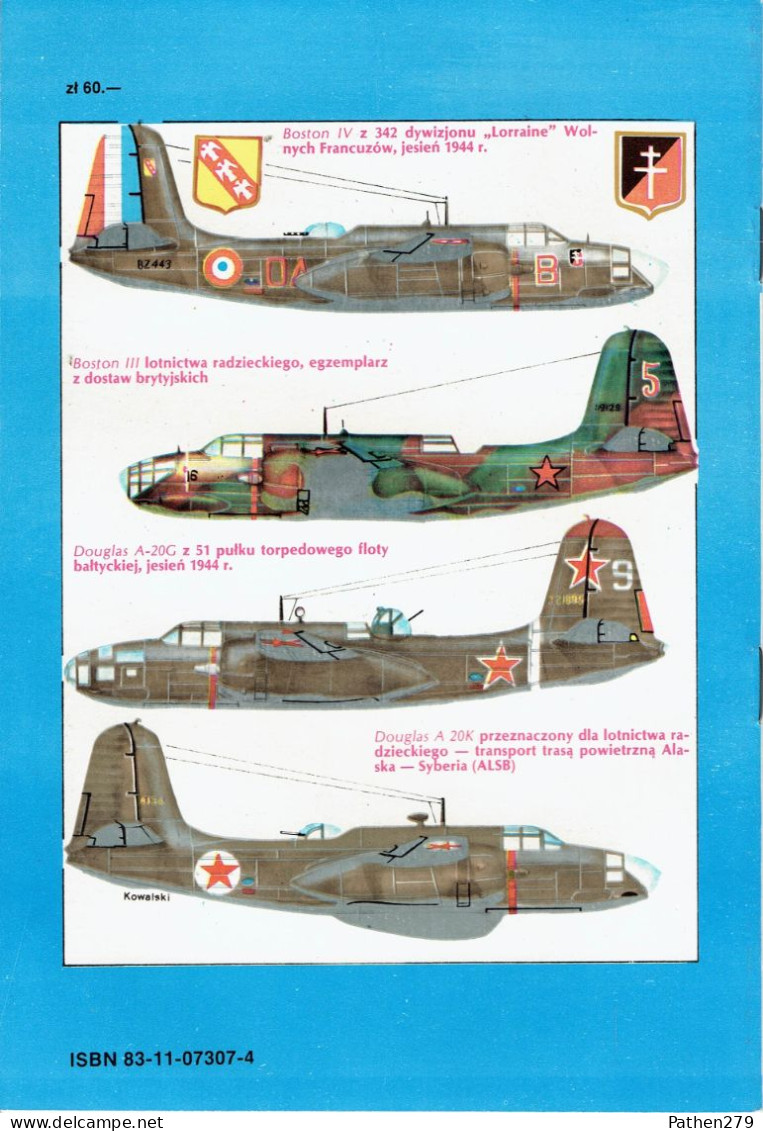 Typy Broni I Uzbrojenia N° 108 - Revue Polonaise D'armes Et Armements - Avion Douglas DB-7/A-20 Boston (Havoc) - 1986 - Aviation