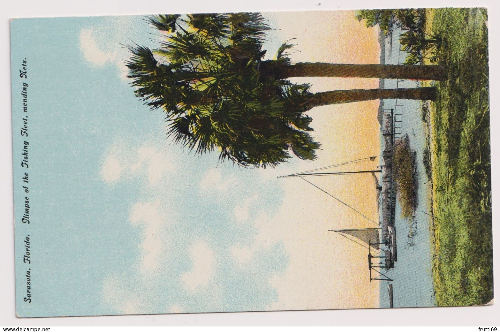AK 197304 USA - Florida - Sarasota - Glimpse Of The Fishing Fleet Mending Nets - Sarasota