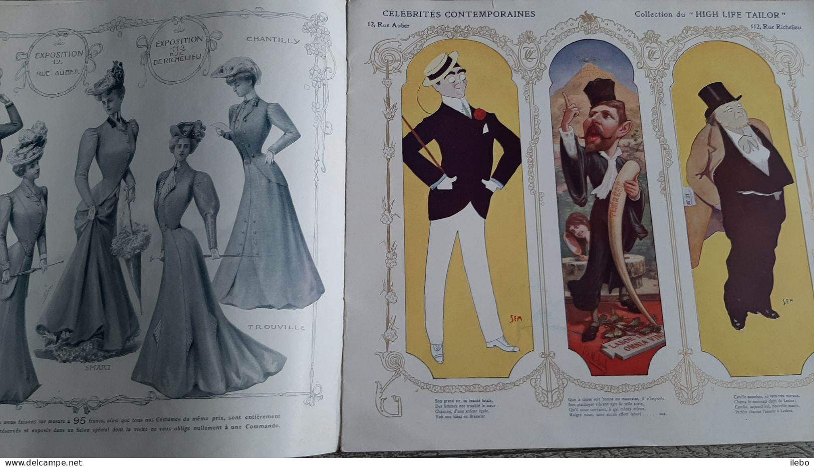 Catalogue Ancien High-life Tailor Célébrités Contemporaines Caricatures De Sem Moloch Sirat Léandre Mode - Fashion
