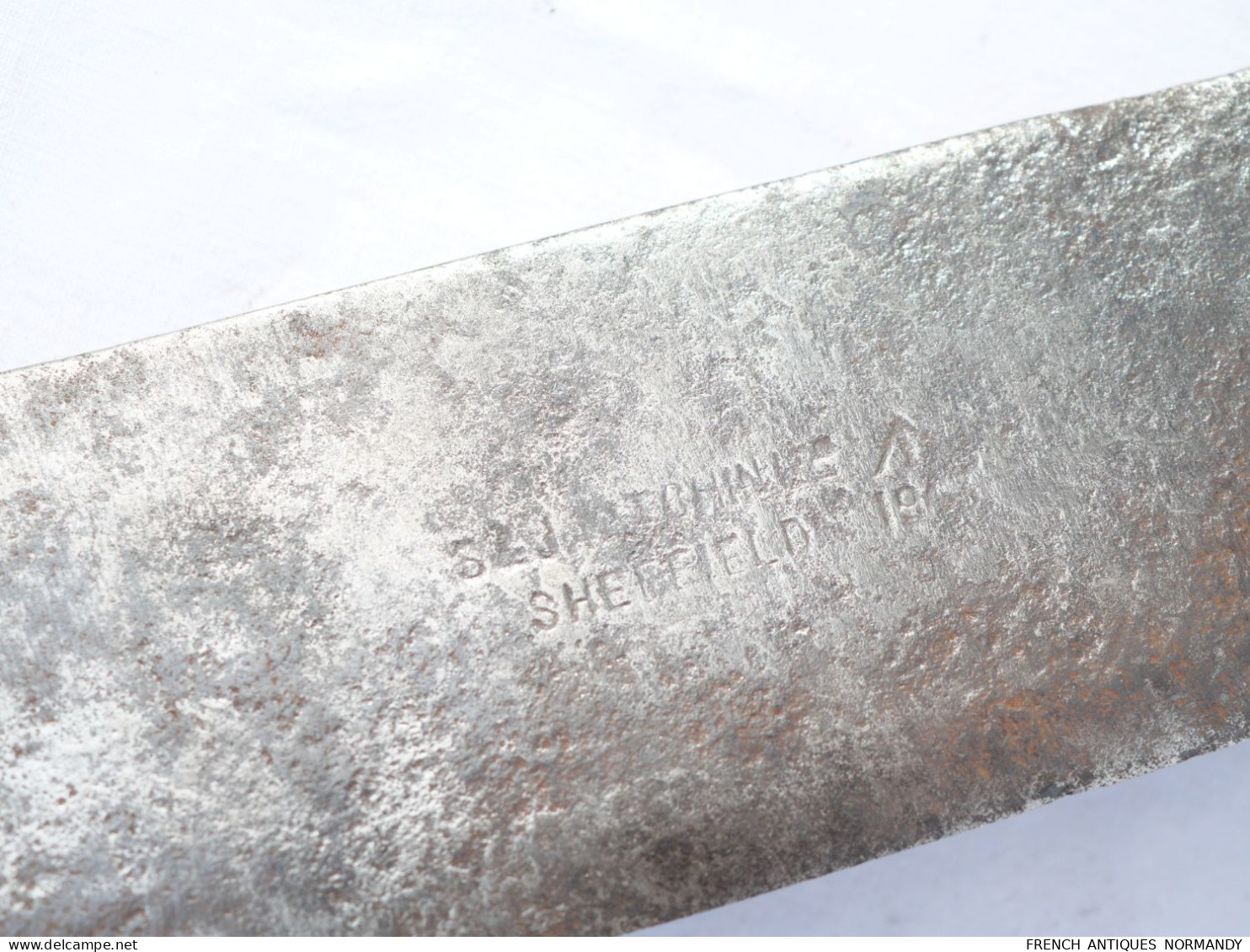 Machette Britannique British WW2 Machete Marked S & J Kitchin LTD Sheffield 1943 - Provenance Normandie 44 - Armes Blanches